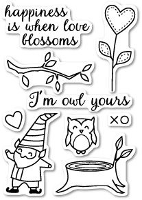 Wykrojnik + stempel - Memory Box - I'm Owl Yours - sowa krasnoludek