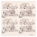 Tekturka - Bride and Groom - zestaw 4 napisów - Scrapiniec