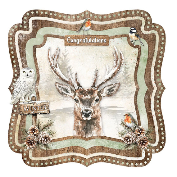 Zestaw papierów do scrapbookingu z elementami A4 - Winter Woodland