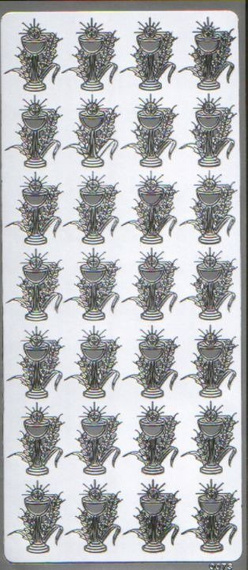 Naklejka ozdobna Kielich Kłos srebrny