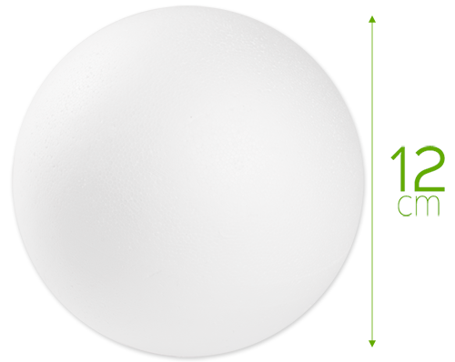 Kula styropianowa - bombka, 12 cm