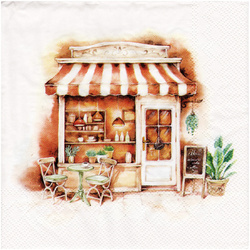 Serwetka do decoupage 33x33cm - Coffee Break kawiarenka