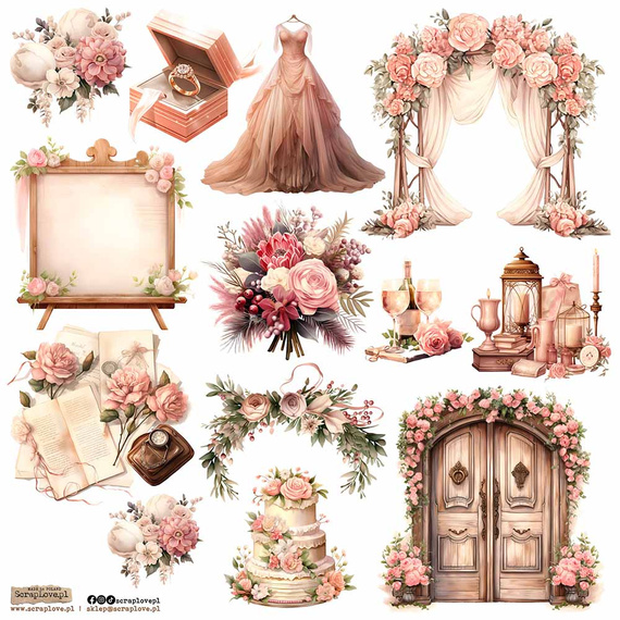 Naklejki - ScrapLove - Wedding Cozy 1