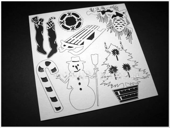 Tekturka - Zestaw zimowo - świąteczny SC