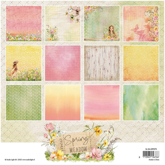 Zestaw papierów do scrapbookingu 20x20 - StudioLight - Spring Meadow