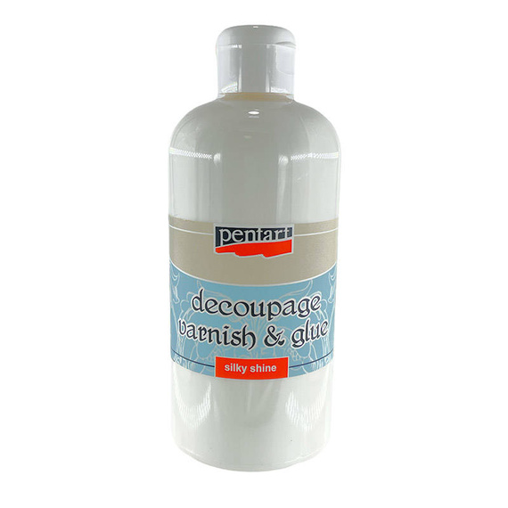 Klej i lakier do decoupage satynowy - varnish & glue silky shine - 500ml - Pentart