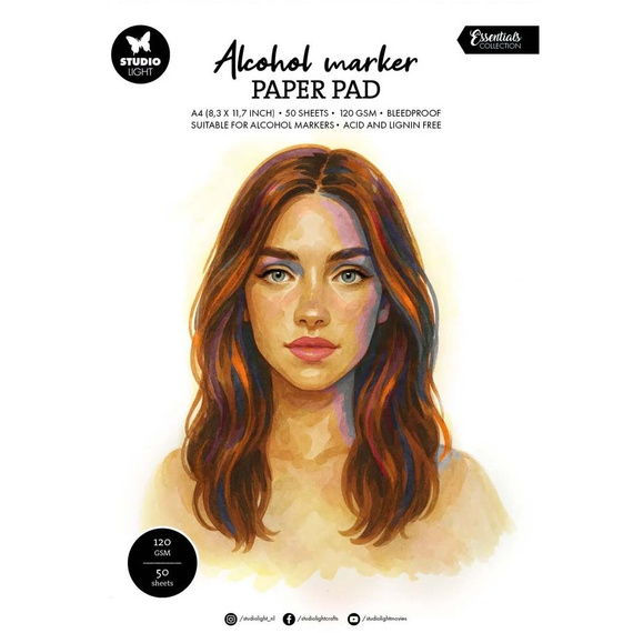 Blok papierów do markerów alkoholowych 120 g - Paper Pad - Studio Light