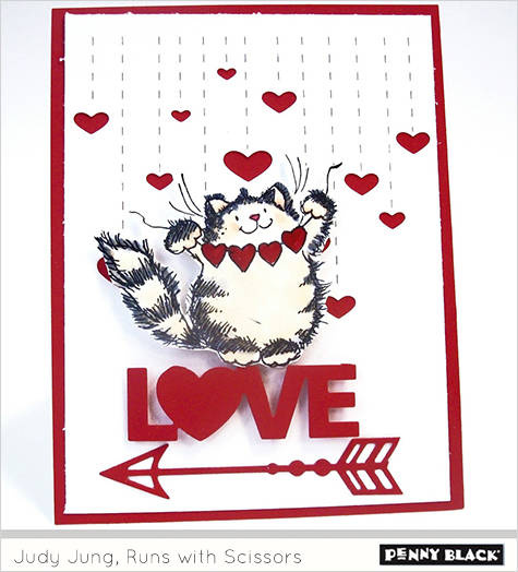 Wykrojnik - Penny Black - Heart Dart - serce strzała