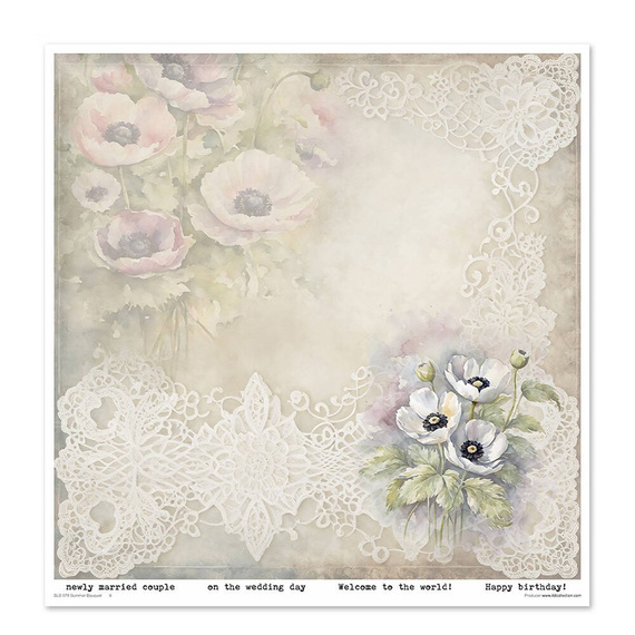 Zestaw papierów do scrapbookingu 30x30 - Summer Bouquet - Itd Collection