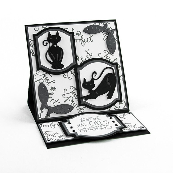 Wykrojnik + stempel - Tonic Studios - Kitten's Whiskers - kot