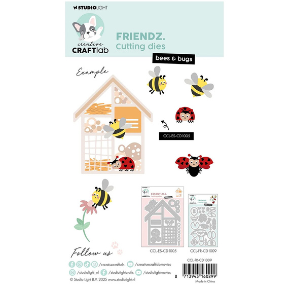 Wykrojnik do papieru - StudioLight - Bees & bugs biedronka pszczoła koniczyna