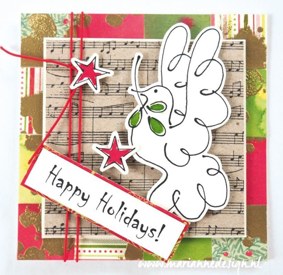 Stempel - Marianne Design - Peace Dove - gołąbek pokoju