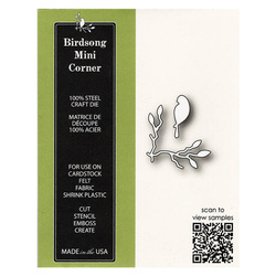 Wykrojnik - Poppystamps - Birdsong Mini Corner / narożnik ptak