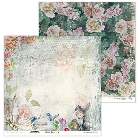 Zestaw papierów do scrapbookingu 30x30 - Lexi Design - Sewing Stories