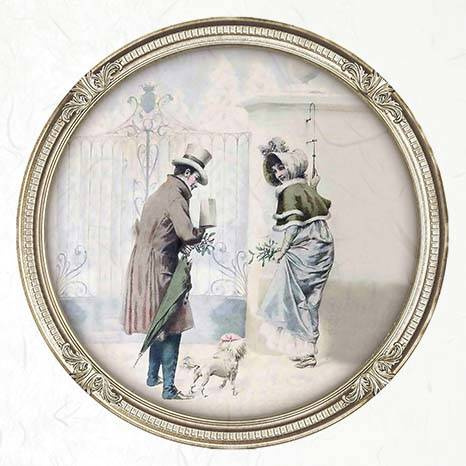 Zestaw papierów ryżowych - ITD RSM061 vintage ramki zima