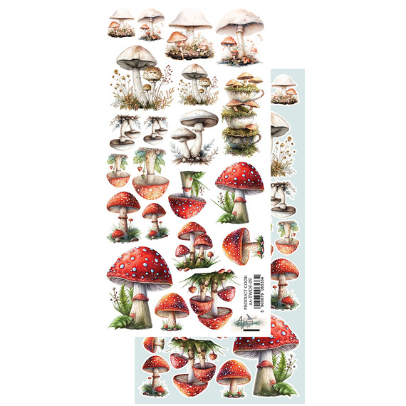 Papier do scrapbookingu 15x30 -  Alchemy of Art - grzyby