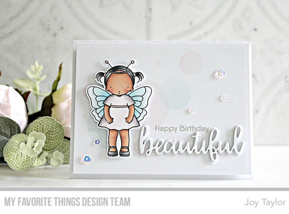 Stempel - My Favorite Things - Butterfly Kisses dziewczynka motylek