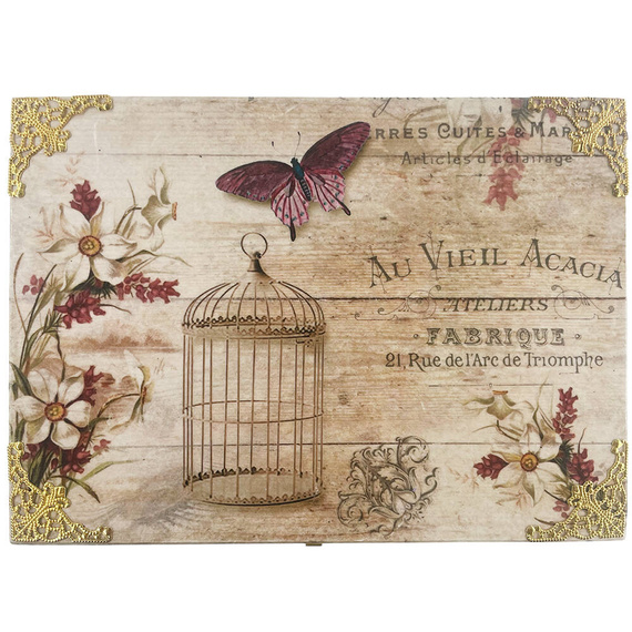 Zestaw startowy do decoupage pudełko 22x16x8cm