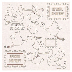 Tekturka - Storks Special Delivery! set - bociany eng. SC
