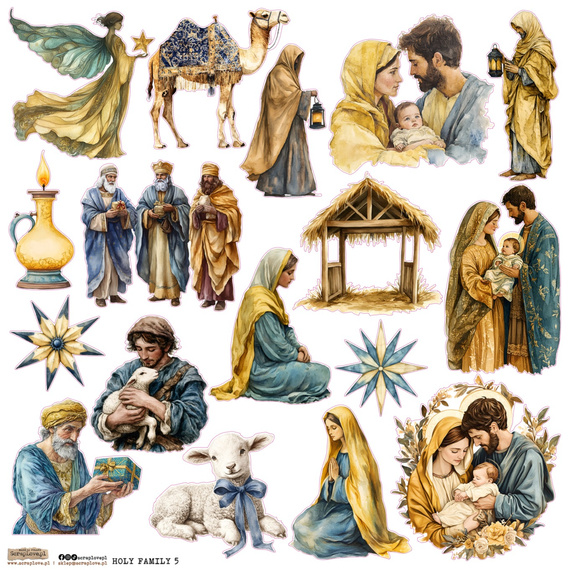 Naklejki papierowe - ScrapLove - Holy Family 5 - Święta Rodzina