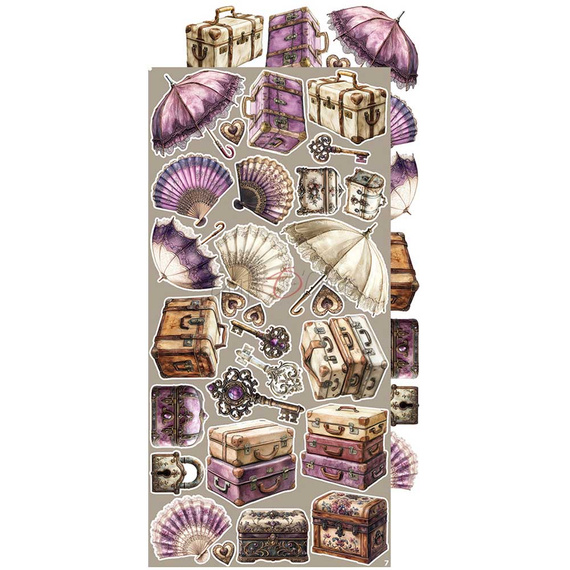 Zestaw dodatków do scrapbookingu - Craft o'clock - Plum & Caramel - Plum
