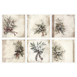 Zestaw papierów ryżowych - dekoracje świąteczne Boże Narodzenie - RSM183 - Itd Collection