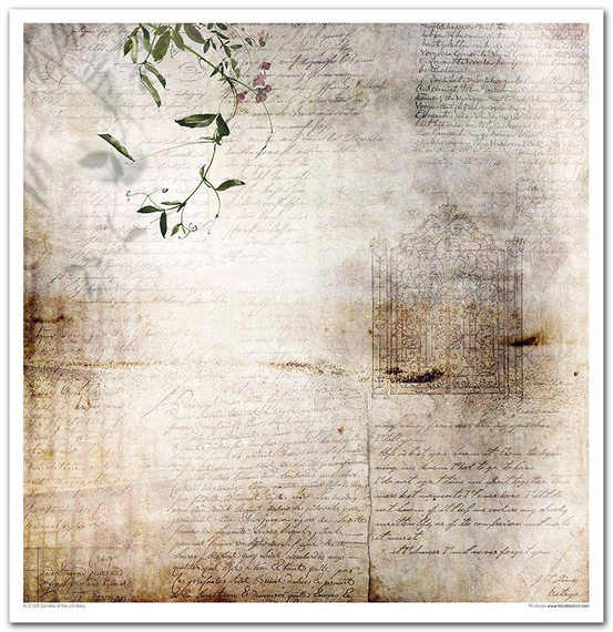 Zestaw papierów do scrapbookingu 30x30 - Secrets of the old diary vintage stare zdjęcia