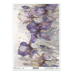 Papier ryżowy do decoupage A4 - dekoracyjne wzory, irys - R2703 - Itd Collection