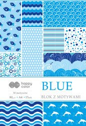 Blok z motywami Blue A4 - 15arkuszy 80g
