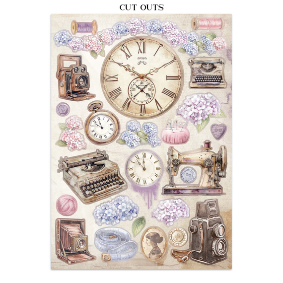 Zestaw papierów, naklejek i elementów Junk Journal - Quiet Days - Stamperia