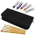 Zestaw malarski podróżny w etui - Phoenix - farby akrylowe 5x12 ml, 5 pędzli