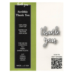 Wykrojnik - Poppystamps - Scribble Thank You