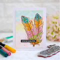 Stempel - Spellbinders - Botanical Feather kwiaty pióro
