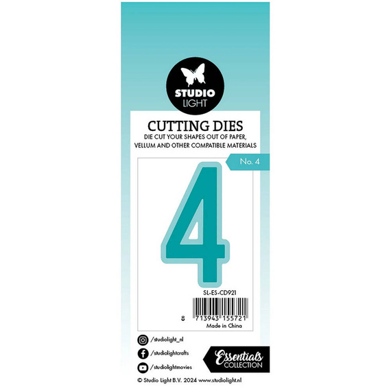 Wykrojnik do papieru - StudioLight - Cyfra 4