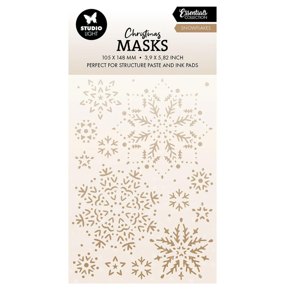 Maska mix media - StudioLight - Snow Background śnieżynki