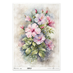 Papier ryżowy do decoupage A3 ITD-1305L hibiskus