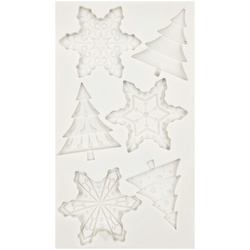 Foremka silikonowa - Pentart - Choinki gwiazdki