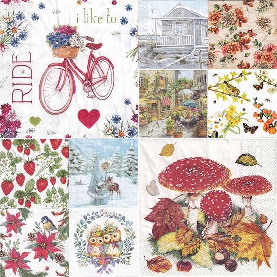Zestaw serwetek do decoupage - 10szt