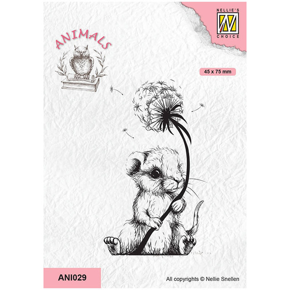 Stempel - Nellie`s - ANI029 myszka z dmuchawcem