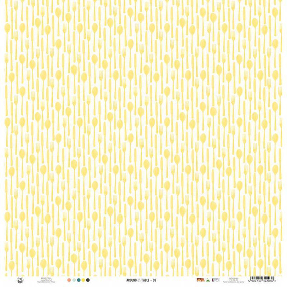 Papier do scrapbookingu 30x30 - P13 - Around the table 03
