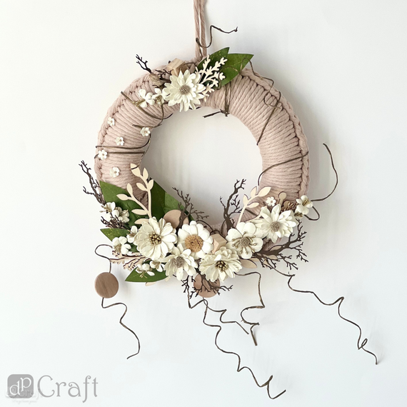 Kwiaty papierowe 1cm 60szt białe - DPCraft