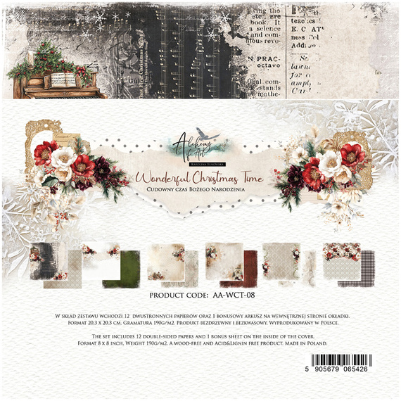 Zestaw papierów 20x20 - Alchemy of Art - Wonderful Christmas Time