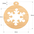 Drewniana ozdoba zawieszka bombka 6 cm Decor - płatek śniegu