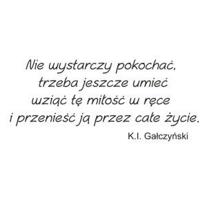 Stempel - Nie wystarczy pokochać trzeba jeszcze... - Agateria 7825257