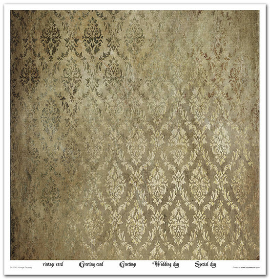 Zestaw papierów do scrapbookingu 30x30 - Itd Collection - Vintage Tapestry motywy tapetowe, vintage