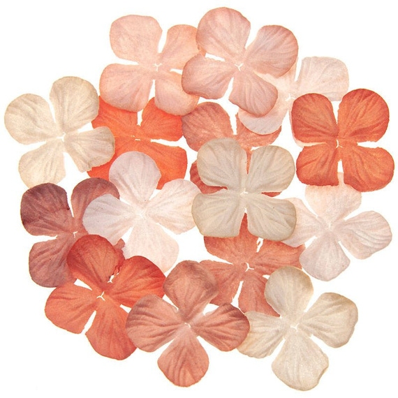 Hortensje - mix pomarańczowy 25mm - 100szt