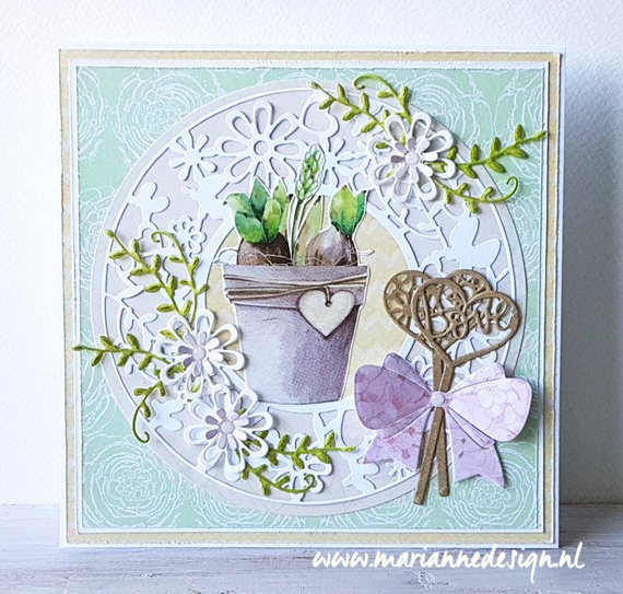 Wykrojnik - Marianne Design - Flower frame round