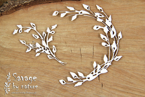 Tekturka - Savage by Nature - mały wieniec - Scrapiniec