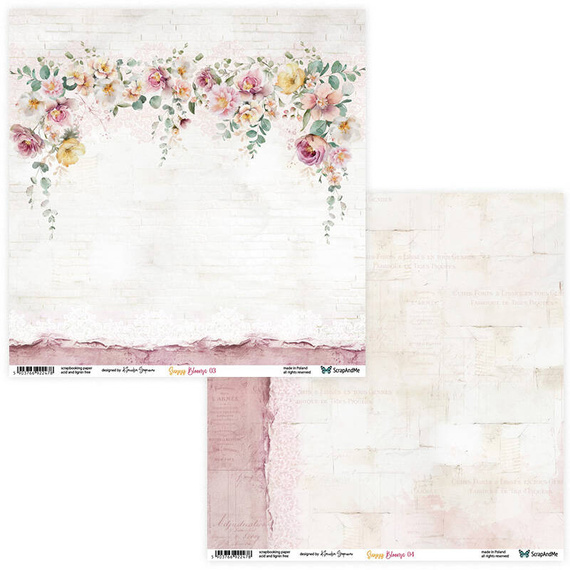 Zestaw papierów do scrapbookingu 20x20 - Scrapandme - Sunny Blooms