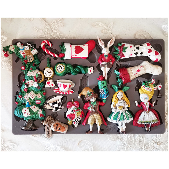 Foremka silikonowa - Prima - Whimsical Holiday Dreams Alicja Boże Narodzenie